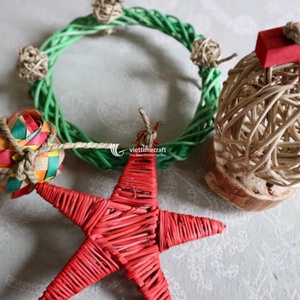 Guirnalda Navideña de Mimbre en Oferta, Decoración Festiva de Vid, Adornos Navideños Rústicos para Colgar en la Puerta - Product Image 2