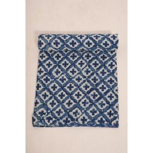 Indian Cotton Indigo Fabric Hand Block Printed Blue Textile by Yard <b>for</b> Apparel Quilts Home Decor - Product Image 5