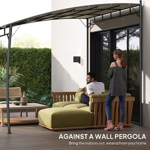 Pergola Gazebo da Esterno 3x3m Color Crema con Telaio in Metallo per Villa, Parco, Portico, Patio, Terrazza, Giardino - Product Image 4