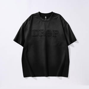 Nouveau T-shirt Vintage Ample en Coton Lourd 230 g/m² pour Homme, Broderie Personnalisée, Style Rétro, Coupe Oversize - Product Image 1