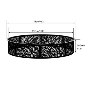 Modern Handmade Metal <b>Fire</b> Bowl For Contemporary Garden Furniture Outdoor Heating And Backyard Bonfire GatheringsUrban Design - Product Image 6