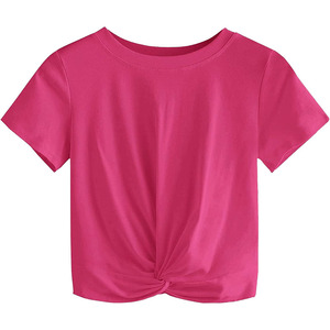 Nouveaux t-shirts courts pour femmes, design personnalisé, fabrication en usine, motif à carreaux, personnalisable, haute qualité, prix bas - Product Image 1