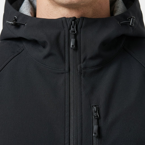 Fabricant de vestes softshell personnalisées, veste d'extérieur imperméable à capuche, OEM ODM, étiquette privée, veste de randonnée coupe-vent, logo personnalisé - Product Image 4