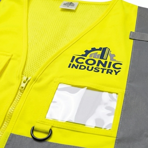 Nouvelle arrivée, gilet de sécurité réfléchissant haute visibilité imperméable, respirant, en maille, ajustement réglable, pour utilisation dans la construction industrielle - Product Image 5