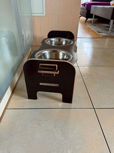 Modern Classic Style Eco-Friendly Wood and <b>Dog</b> <b>Bowl</b> <b>Stands</b> Customized Logo Print for Indoor Outdoor Travel Use <b>dog</b> food <b>bowl</b> - Product Image 3