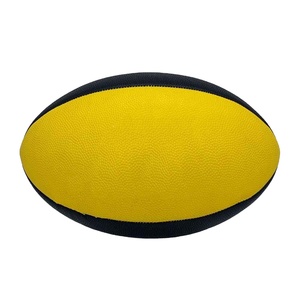 Ballon de rugby OEM en cuir PU, classique, avec logo en caoutchouc, design personnalisé, idéal pour l'entraînement et les matchs, résistant à l'eau - Product Image 2