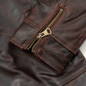 Wholesale Men Real Leather Motorcycle <b>Jacket</b> <b>Slim</b> <b>Fit</b> Biker Coat Custom Logo Genuine Sheepskin Moto Riding <b>Jacket</b> Manufacturer - Product Image 5