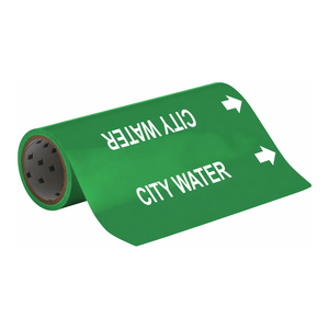 Marcador de Tuberías Flexible en Rollo Brady CITY WATER para Identificación de Tuberías en Interiores y Exteriores - Product Image 2