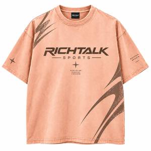 T-shirt Homme Oversize à Manches Courtes en Coton Respirant, Col Rond Sportif, Motif Lettres 3D Gaufré sur le Devant, Style Streetwear - Product Image 2