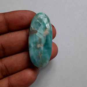 Cabujón de Larimar Natural, Gran Gema Azul para Joyería, Cristal Curativo Hecho a Mano, Regalo - Product Image 6