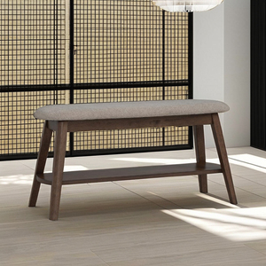 Ready Stock Mid-Century Modern <b>Upholstered</b> Kitchen Bench with 90cm for Dining Room and Kitchen Area - Product Image 1