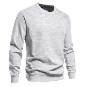 Men's Grey Solid Crew Neck <b>Raglan</b> Sleeve Knitted Pullover Sweatshirt Casual Regular Fit Autumn Wear Long Sleeve <b>Top</b> - Product Image 1
