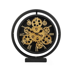 Artistic Style Black Metal <b>Table</b> <b>Clock</b> Ideal For Gifting Home Decor And Office Desk Styling Tabletop <b>Clock</b> Wholesale From India - Product Image 1