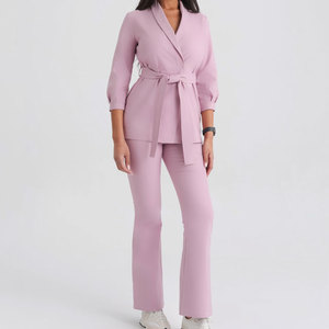 New Design LEDBURY Women's <b>Scrub</b> Wholesale Comfortable Oxford Fabric Breathable Stretchable Heavyweight <b>Plus</b> <b>Size</b> Longline - Product Image 4