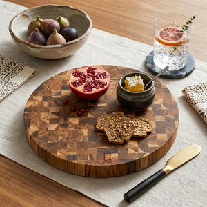 Tabla de cortar de madera de acacia de 1.5 cm de grosor con mango, marca Ha Le, utensilios de cocina de madera, bloques de cortar para pizza, frutas y verduras - Product Image 5
