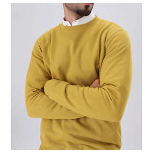 เสื้อสเวตเชิ้ตคอกลมผ้าฟลีซสีตัดกันสำหรับผู้ชาย นุ่ม อุ่น สวมใส่สบาย แขนยาว ปลายแขนแบบริบ เสื้อผ้าฤดูหนาว - Product Image 5