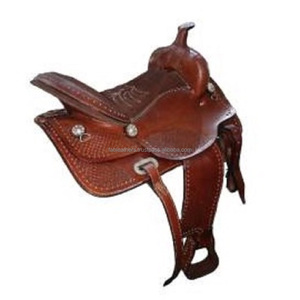 Silla de montar a caballo de placer occidental hecha a mano de cuero de roble Herman para montar disponible en todos los tamaños - Product Image 1