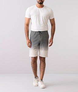 Pantalones Cortos Casuales Vintage Teñidos con Hilo OEM, Transpirables, con Cordón en la Cintura, 48% Algodón, 48% Poliéster, 4% Elastano, Tejido de Punto para Hombre - Product Image 6