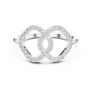 14K Elegant Party Wear <b>Ring</b> in Silver <b>CZ</b> Jewelry - Product Image 5