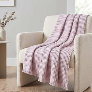 Plaid de canapé en coton gaufré contemporain avec finition texturée douce pour une décoration intérieure minimaliste moderne - Product Image 6