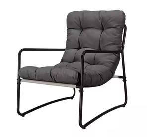 Modern Metal Frame Living Room <b>Chair</b> with Tufted Cushion Minimalist Design Leisure Armchair for Home Furniture - Product Image 1