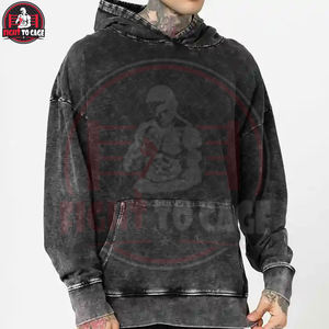 Sudadera con Capucha de Estilo Urbano, Corte Holgado, Casual, de Primera Calidad, Personalizada, Nueva Colección, para Hombre, Lavado Ácido - Product Image 3