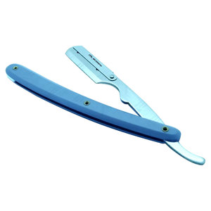 Couteau de rasage pliant professionnel de rasoir de barbier de bord droit avec la poignée simple pour l'acier inoxydable durable d'usage personnel de salon - Product Image 1