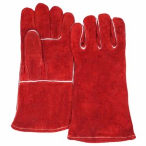 Heavy Duty Industrial Safety Gloves Dexterity Straight <b>Thumb</b> Reinforced Cowhide Split Leather Welding Anti-Vibration Anti-Static - Product Image 2