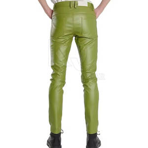 Pantalon en cuir haut de gamme pour homme, léger, respirant, écologique, design tendance, doux, durable, coupe confortable, parfait pour - Product Image 3