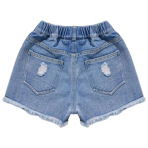 Shorts de Mezclilla Azules para Mujer, Estilo Vintage, Ultra Cortos, con Borlas, Cintura Alta, Desgastados - Product Image 3