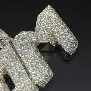 จี้ห้อยคอเงินแท้ 925 คุณภาพสูง แบบสั่งทำพิเศษสำหรับผู้ชาย สไตล์ฮิปฮอป ประดับเพชรโมอิสซาไนต์ทรงบาแกตต์ VVS ด้วยมือ - Product Image 4