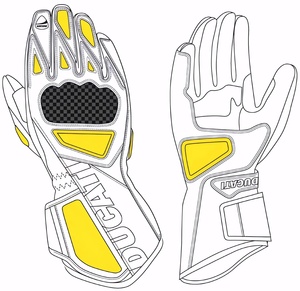 CAI CORSE Leather Full Finger Riding <b>Gloves</b> Black White <b>Red</b> Zipper Closure Men's Cycling Protective Gear Summer - Product Image 2