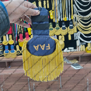 Epaulettes de Primera Calidad, Pliegues de Hombro para Uniforme Ceremonial, Estilo Teatro, con Hilo Dorado y Flecos, 100% Algodón para Hombre - Product Image 6