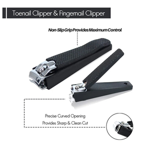 Ensemble professionnel élégant de 10 pièces pour manucure et pédicure, coupe-ongles 4 en 1, métal, sac doux au toucher, idée cadeau de luxe - Product Image 4