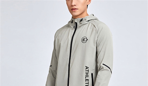Vestes pour hommes personnalisables, style sportif uni, respirantes, à manches longues, en tissu fin, col montant, séchage rapide, pour l'automne - Product Image 4