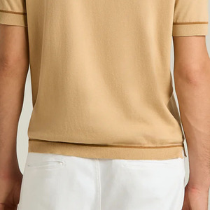 Men Tee Shirt For Summer / Outdoor Wear With Customizable Logo Button Closure Front With Turn <b>Down</b> Collar Designing Casual Wear - Product Image 6