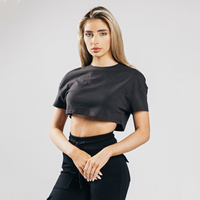 T-shirts courts d'été pour femmes de qualité supérieure, col rond, broderie de logo personnalisée, appliques, 100% biologique, respectueux de l'environnement