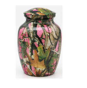 High Quality And <b>Top</b> Classic Brass Cremation Urns With Multi Color Sticker Finished Metal <b>Funeral</b> Urns <b>For</b> Human Ashes - Product Image 5