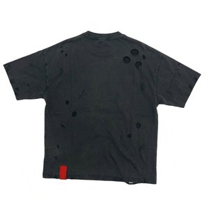 เสื้อยืดคอกลมโอเวอร์ไซส์ผ้าฝ้ายหนาพิมพ์ลายโลโก้ตามสั่งขายส่งจำนวนมากสำหรับผู้ชายทรงหลวมไหล่ตกสไตล์สตรีทแวร์ - Product Image 2