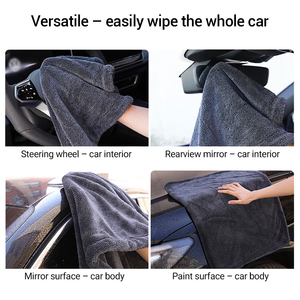 Serviette de nettoyage automobile en microfibre torsadée super absorbante 1400 g/m² 40x40 cm à séchage rapide pour le detailing automobile (vente en gros) - Product Image 6
