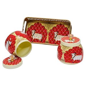 Plateaux et pots multifonctionnels en céramique Pichwai traditionnels, décor Art Déco à motifs animaliers, décoration intérieure, cadeaux de mariage indiens, cadeaux de remerciement - Product Image 1