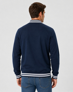 Chaqueta Varsity de Lona para Hombre, Estilo Urbano, Invierno, Ecológica, Transpirable, Resistente al Viento, Construcción Duradera, Ofrece Comodidad Práctica - Product Image 4