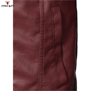 Nouvelle veste en toile et cuir vintage décontractée pour homme, tenue d'hiver, design motard, poche avant, logo - Product Image 2