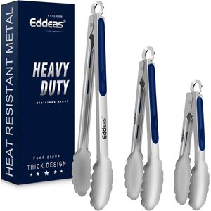 Pinces de cuisine en acier inoxydable résistantes à 600 degrés, outils de barbecue robustes en métal avec verrouillage pour la cuisson des aliments et des salades - Product Image 1