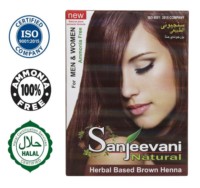 Sanjeevani Natürliche Premium-Qualität Semi-Permanente Ammoniakfreie Kräuterbasierte Henna-Haarfärbepulver Langanhaltende Haarfarben