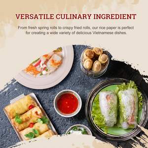 Papel de Arroz Vietnamita Importado para Rollitos de Primavera, Transparente, Comestible - Product Image 2