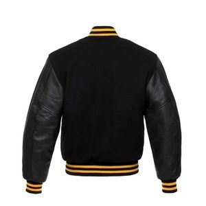 แจ็คเก็ตวาร์ซิตี้คุณภาพสูงทันสมัยพร้อมปกตั้งและโลโก้ด้านหน้า-สไตล์ทางการ - Product Image 3