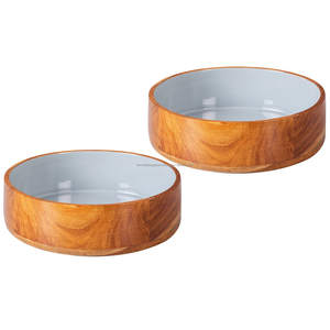 ชามผลไม้เคลือบเงาทรงสูงสำหรับตกแต่งโต๊ะชามสลัดทำจากไม้อุปกรณ์รับประทานอาหารชามเสิร์ฟพร้อมโลโก้ออกแบบได้ตามต้องการ - Product Image 2