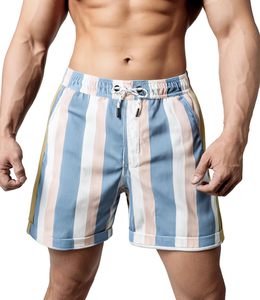 Short de plage pour hommes, imprimé vintage, taille élastique, cordon de serrage, décontracté, pour les vacances, coloré, léger, blanc, pour la plage - Product Image 3