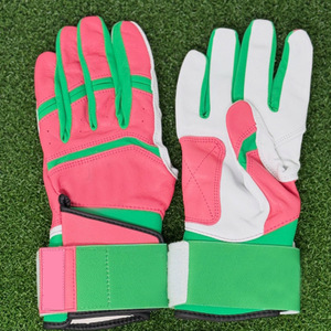 Gants de frappe en polyester/coton rose et vert, rembourrés, avec fermeture auto-agrippante, unisexe adulte, gauche, XL, XXL, équipement d'entraînement - Product Image 1